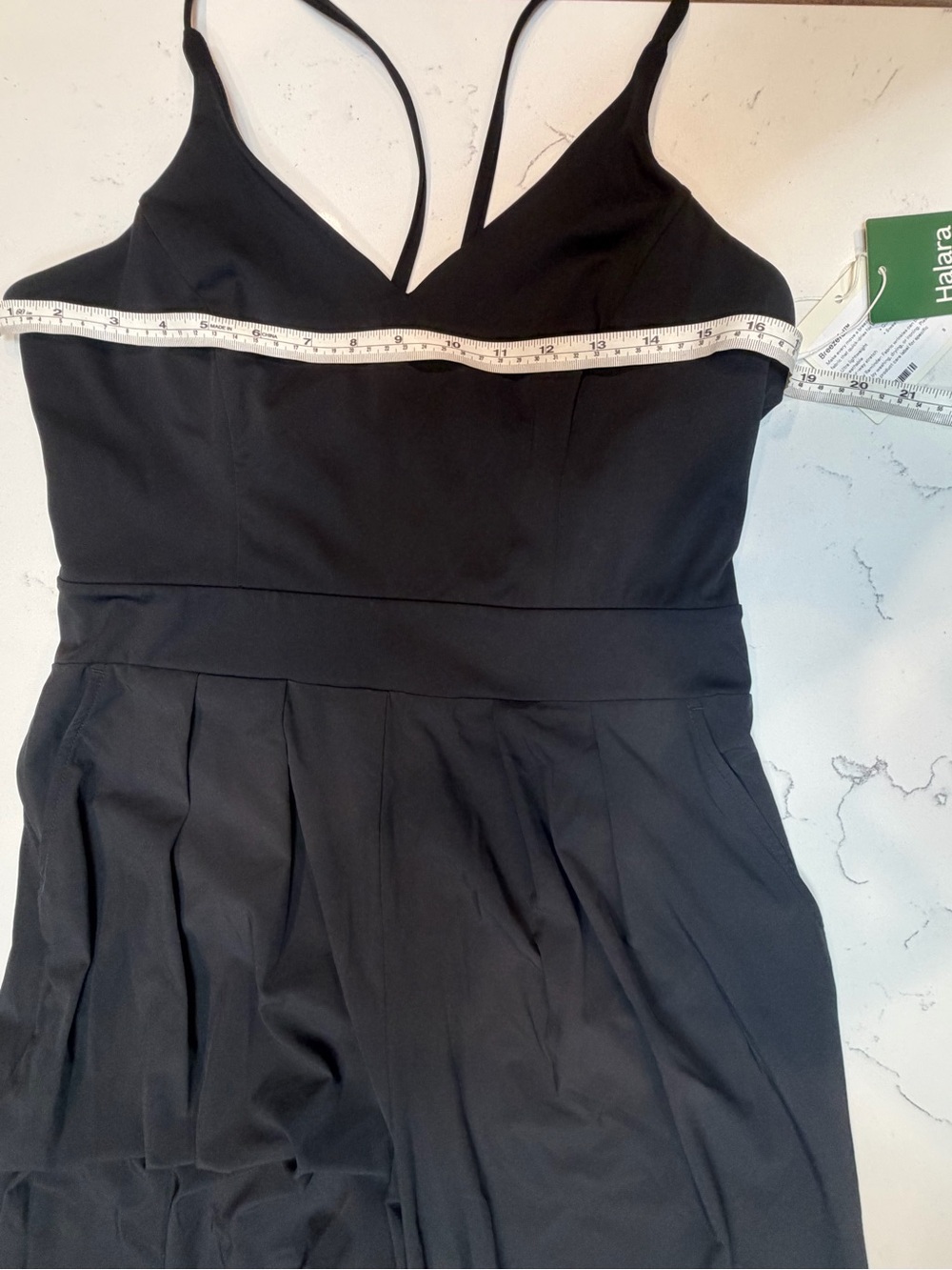 NWT HALARA Black Wide-Leg Athletic Jumpsuit Size M - Picture 5 of 7